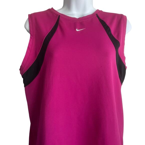 Nike Women Top L Fuchsia Stretch Activewear Textured Sporty Running Walk Gym - Picture 8 of 8